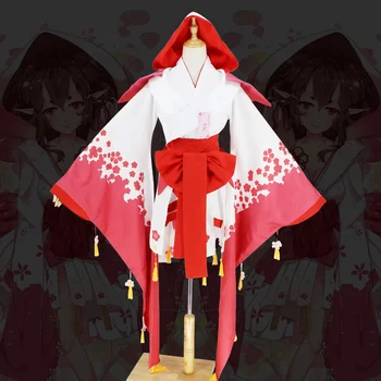 Рождественский Косплей Onmyoji Hotarugusa Initial Costume SR Peach Blossom Banshee Кимоно Hotarugusa Костюм