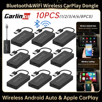 1-10 Шт. CarlinKit USB Беспроводной Автомобильный ключ CarPlay Проводной Android Автоматический WIFI Bluetooth Адаптер AI Box Mirrorlink Автомобильный Мультимедийный Плеер