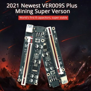 1-10 Шт. H1111Z Новейший PCIE Riser 009s Plus Майнинг Супер Версия PCIE x16 PCI Express Extension Riser Card для Майнинга Видеокарт