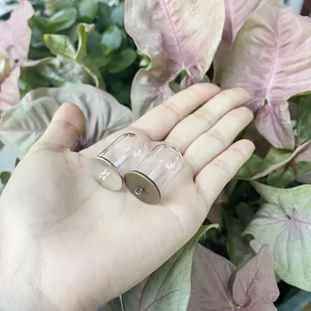 1/2/3x25x18 мм Полый стеклянный глобус с установленным основанием, Желающий Стеклянную Бутылку стеклянный флакон кулон ожерелье стеклянная бутылка ювелирные подвески