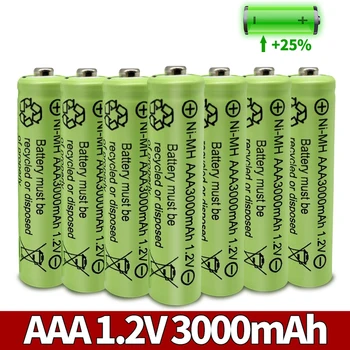 1-20 штук 1.2 В AAA 3000 мАч 3A Ni-MH желтый аккумуляторный элемент для MP3 RC Игрушки светодиодный фонарик 