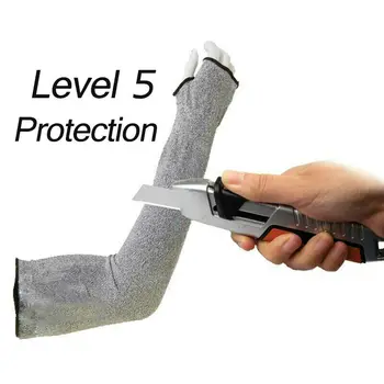 1 пара защитных накладок для рук 5-го уровня, устойчивых к порезам, унисекс, защитные противорежущие рукава, рабочие защитные рукава