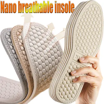 1 пара Нано-антибактериальных спортивных стелек для обуви, кроссовок, для дезодорации стелек из трикотажной ткани, впитывания пота, подушки для бега