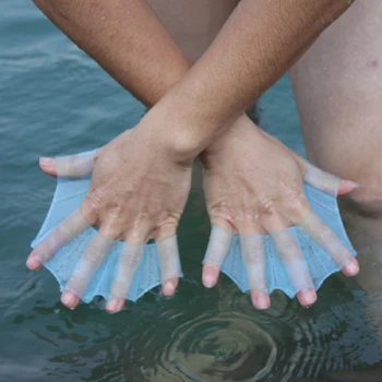 1 пара силиконовых поясов унисекс лягушачьего типа для плавания, ласты, перчатки с перепонками на пальцах, весло, Аксессуары для водных видов спорта
