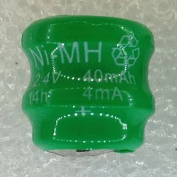 1 шт./лот, оригинальный новый Ni-MH Аккумулятор с кнопочной ячейкой 2,4 В 40 мАч, Ni-MH аккумуляторы с булавкой