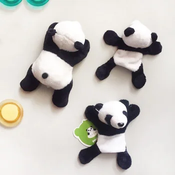 1 шт. Мультяшная милая мягкая плюшевая панда, наклейка на холодильник с сильным магнитом, домашний декор, сувенир, кухонные принадлежности