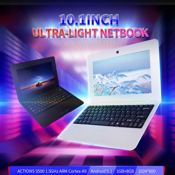 10,1-дюймовый Нетбук Легкий Портативный ноутбук ACTIONS S500 1,5 ГГц ARM Cortex-A9 / Android 5.1 / 1G + 8G / 1024 * 600 Штекер для нетбука США /ЕС