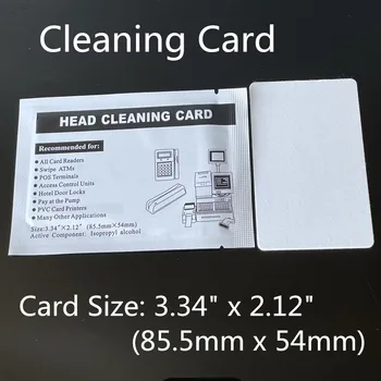 10 шт. карты для чистки термопринтеров card printer cleaning card CR80