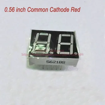 (10 шт./лот) 10 контактов 5621AR 0,56 дюйма, 2 цифры, 7 Сегментный красный светодиодный дисплей, цифровой дисплей с общим катодом