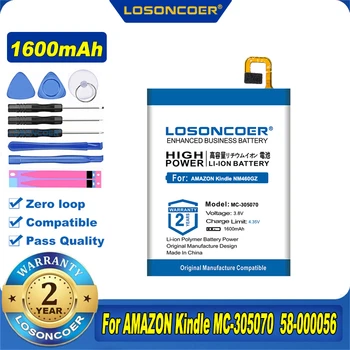 100% Оригинальный Аккумулятор LOSONCOER 1600 мАч MC-305070 для AMAZON Kindle Voyage NM460GZ 58-000056 MC-305070 S13-R2 S13-R2-A