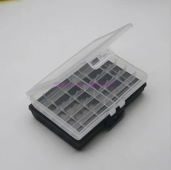 100 шт./лот Прозрачный Жесткий пластиковый футляр для хранения батареек, футляр для хранения батареек 10 x AA или 14 x AAA