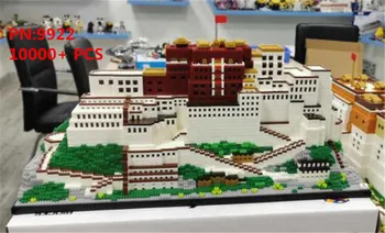 10000 шт. + Китайские архитектурные Кирпичи Тибетский Лама Святая Земля Дворец Потала модель строительные блоки микрочастицы развивающие игрушки