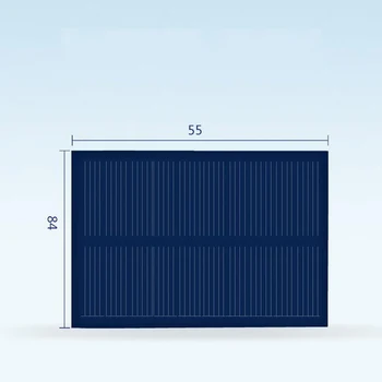 10шт 84x55 мм Солнечная панель 5,5 В Мини-солнечные элементы Sunpower DIY Система питания для солнечной лампы Аккумулятор Игрушки Зарядное устройство для телефона