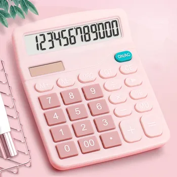 12-значный электронный калькулятор, солнечный калькулятор, калькулятор двойного питания для домашнего офиса, школьных инструментов финансового учета.