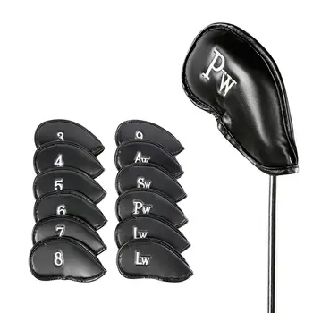12x Головной убор из железа для гольфа головные уборы для клюшек для гольфа Защитный чехол из искусственной кожи премиум-класса для клюшек для гольфа для всех брендов