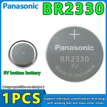 1шт Panasonic BR2330 3V Кнопочный Аккумулятор CR2330 ECR2330 2330 Автомобильный Пульт Дистанционного Управления LED Флэш-карта Установлены Батарейки Для Монет