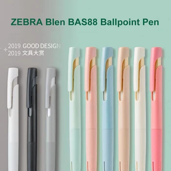 1шт Шариковая ручка ZEBRA BAS88 Blen Простая Ручка 0,5/0,7 мм С Низким Центром тяжести, Быстросохнущая, Амортизирующая, Водонепроницаемая