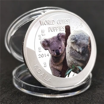 2014 Самые симпатичные Щенки Коалы в мире Серебряная монета Елизаветы II Посеребренные Монеты Предметы коллекционирования Подарки