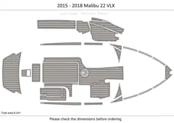 2015 - 2018 Malibu 22 VLX Кокпит Плавательная платформа 1/4 