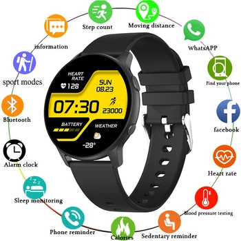 2023 Мужские Смарт-Часы Пульсометр Монитор Артериального Давления Фитнес-Трекер IP68 Водонепроницаемые Спортивные Смарт-Часы для Женщин iPhone Android