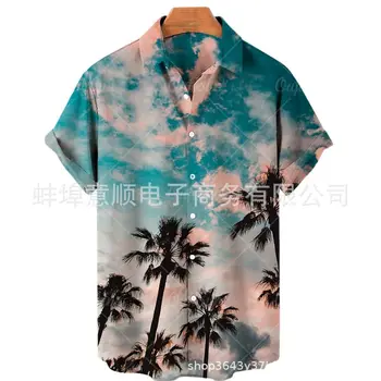 2023 Однотонная Рубашка Оверсайз и Блузка Мужская Одежда Мужская Социальная Рубашка для Мужских Рубашек Гавайи Мужские Рубашки и блузки с длинным рукавом Топ