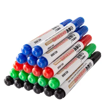 20ШТ. Красные, синие, черные, белые ручки на водной основе, стираемые для использования учителями, Детская доска с толстой ручкой