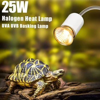 25 Вт Галогенная Тепловая лампа UVA UVB, Греющаяся Лампа, Нагревательная лампа для рептилий, Аквариум с черепахами, Ящерица