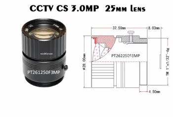 3,0-Мегапиксельный CS 25 мм объектив HD F1.2 1/2 формата для HD IP-камеры AHD Камеры CVI камеры TVI Камеры