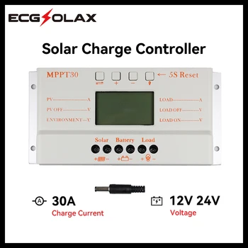 30A MPPT Солнечный контроллер заряда LCD 5V USB Выход 12V 24V Автоматическая Солнечная батарея Солнечная панель Регулятор домашнего зарядного устройства M30