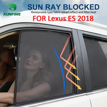4 шт./компл. Или 2 шт./компл. Магнитные солнцезащитные козырьки на боковое стекло автомобиля, Сетчатые шторки для Lexus ES 2018 2019, Автомобильные окна Curtian Black