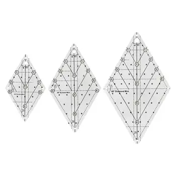 60-Градусный алмазный шаблон для квилтинга, швейная линейка, Многоразовые Бесплатные шаблоны для квилтинга для швейных принадлежностей, инструменты для квилтинга DIY