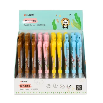 60 шт./лот Механический карандаш Kawaii Panda Bear Rabbit, симпатичная автоматическая ручка для рисования 2,0 ММ, школьные канцелярские принадлежности для офиса
