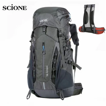 70Л Рюкзак большой емкости, Мужская альпинистская сумка, Водонепроницаемый походный рюкзак Molle, Походные сумки на плечо, пакет для воды XA8WA