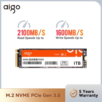 Aigo M2 SSD NVMe 512GB 1TB 256GB 128GB SSD M.2 2280 PCIe SSD Внутренний Твердотельный Накопитель для Настольного Ноутбука P2000