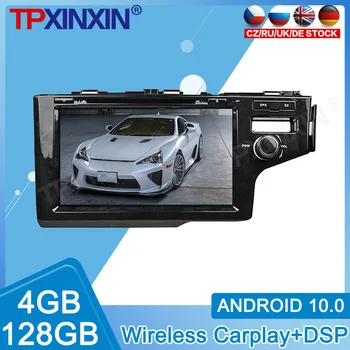 Android 10 4G + 128 ГБ Для HONDA Fit Right 2014 Автомобильный Мультимедийный Плеер с IPS Сенсорным Экраном и Системой Навигации DSP Carplay GPS