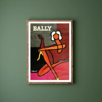Bally Woman Минималистичный ретро арт Холст Плакат Домашняя Настенная Живопись Художественное Украшение (Без Рамки)