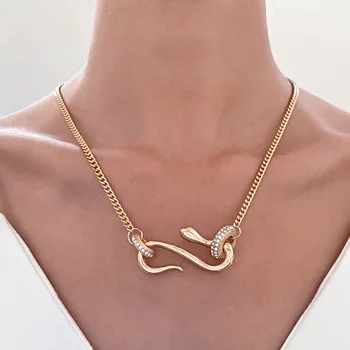 Bilandi Модное Ювелирное Змеиное ожерелье, Хит продаж, Индивидуальное Дизайнерское Ожерелье из мягкого металла для женщин в подарок