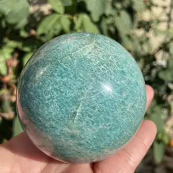 Boule de cristal d'amazonite 100% naturelle,  1 pièce, sphère polie, pierre Tianhe, pierre de guérison, Flash, pierre brill