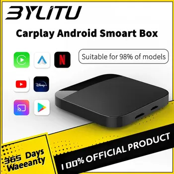 BYLITU Carplay Android Smoart Ai Box Android 10 MTK6765 4GLTE Netflix Youtube Для BMW ID6 ID7 ID8 Streaming Glass Box