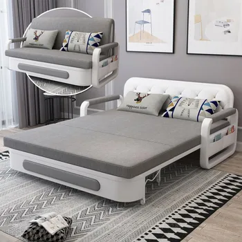 Chisheng Furniture Network, красный диван-кровать двойного назначения, раскладывающийся для маленькой семьи, двухместный рабочий балкон, многофункциональная раскладная кровать