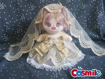 Cosmile Оригинальная кукольная одежда ручной работы 20 см, кружевное свадебное платье, наряды с бантом, косплей C X