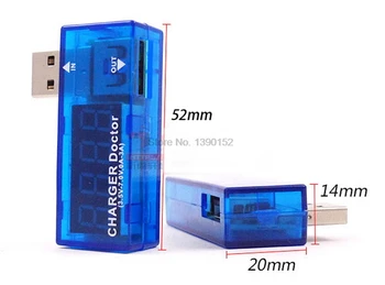 DHL 100шт Тестер батареи USB зарядное устройство Doctor Мобильный детектор мощности Измеритель напряжения Вольтметр Тестеры Новые