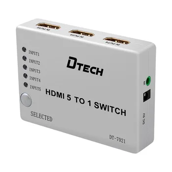 Dtech Switch HDMI Switcher 5x1 CCTV 1080p HDCP 4K HDMI Switch
