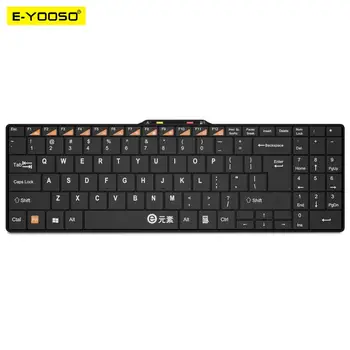 E-YOOSO E-30 USB Игровая мембранная мини-тонкая офисная клавиатура, беспроводная 2,4 G, 99 клавиш, эргономичная для компьютера, ноутбука, ПК