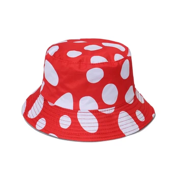 FOXMOTHER Новая летняя мужская панама Gorras Fisherman Caps Red Dot Bucket Hat Women 2023