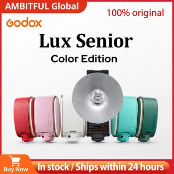 Godox Lux Senior, цветная вспышка Speedlite GN14, универсальная для фотокамеры Canon Sony Nikon Fuji Olympus