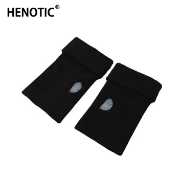 Henotic Осенне-зимние мужские и женские перчатки на полпальца, модные теплые вязаные перчатки с двойным утолщением Dew Finger