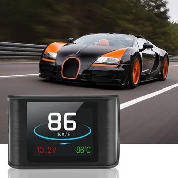 LEEPEE OBDII Smart Digital Meter HUD P10 Для Автомобильного Спидометра, Измеряющего Температуру, Обороты в минуту, Пробег, Многофункциональный Головной Дисплей