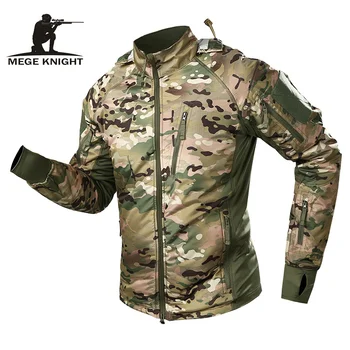 MEGE Мужская водонепроницаемая военная куртка, мужская теплая ветровка, куртка-бомбер, камуфляжное пальто с капюшоном, армия США, chaqueta hombre
