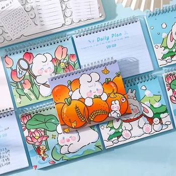 MOHAMM 80 листов, блокнот на спирали с кроликом из мультфильма Каваи для дневника, дневника для рукоделия, дневника для планировщиков, студентов